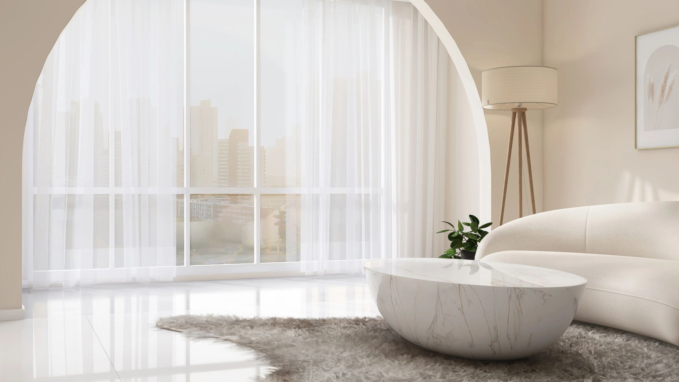 Bright remodeled bathroom with modern walk-in shower