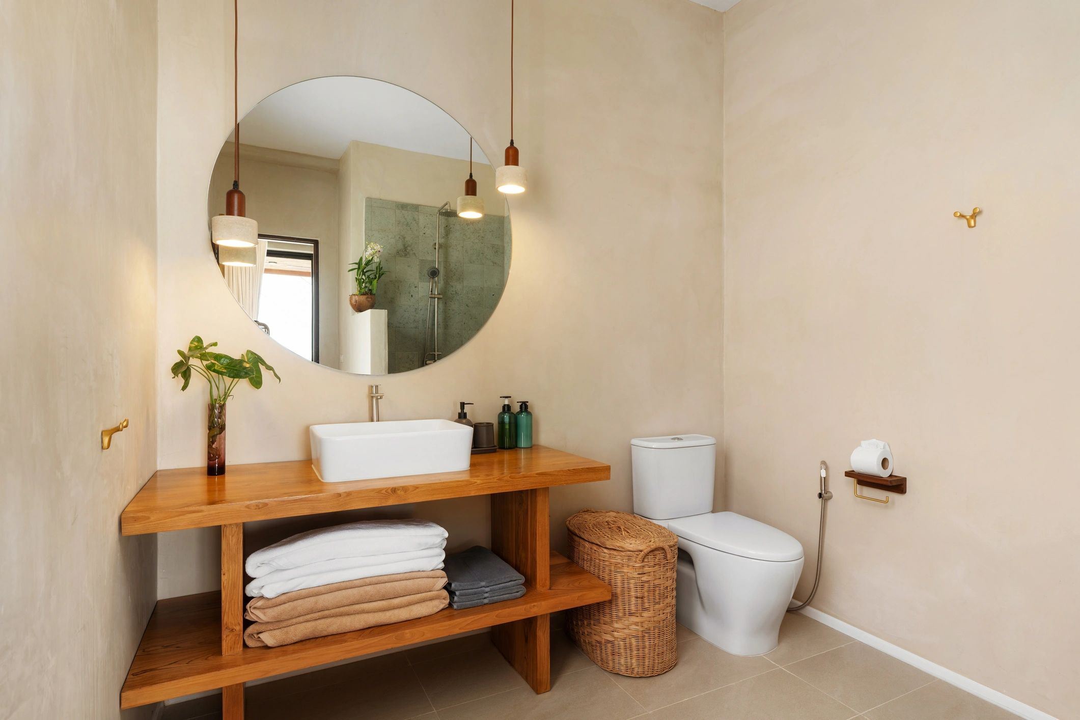 Clean modern bathroom with neutral finishes