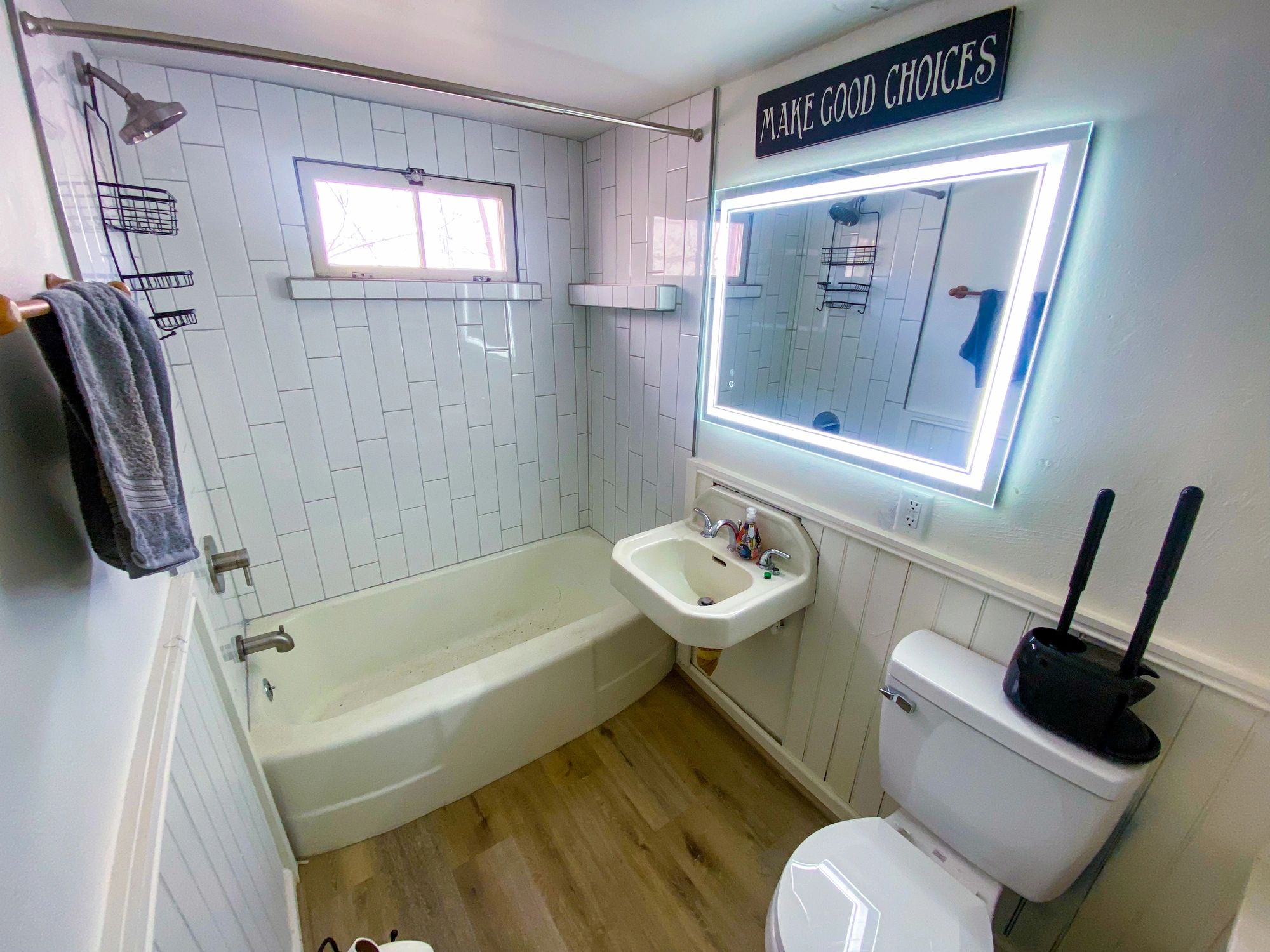 Bathroom interior ready for renovation planning